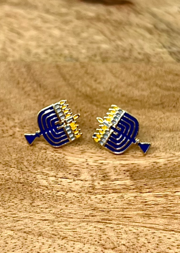 Menorah Earrings